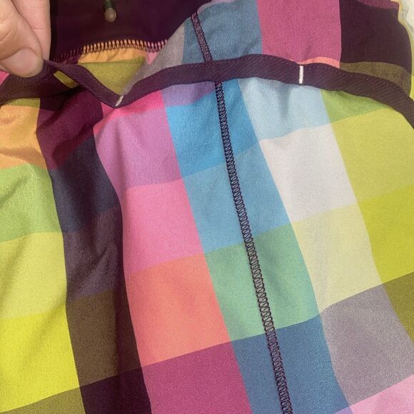Lululemon Groovy speed Run Shortie Short Plum Plaid Sea Check Angel Wing Pocket - Picture 6 of 11